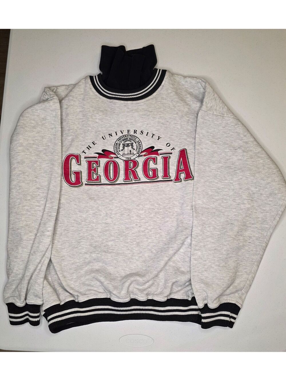 90s NCAA Georgia Bulldogs Ringer Crewneck